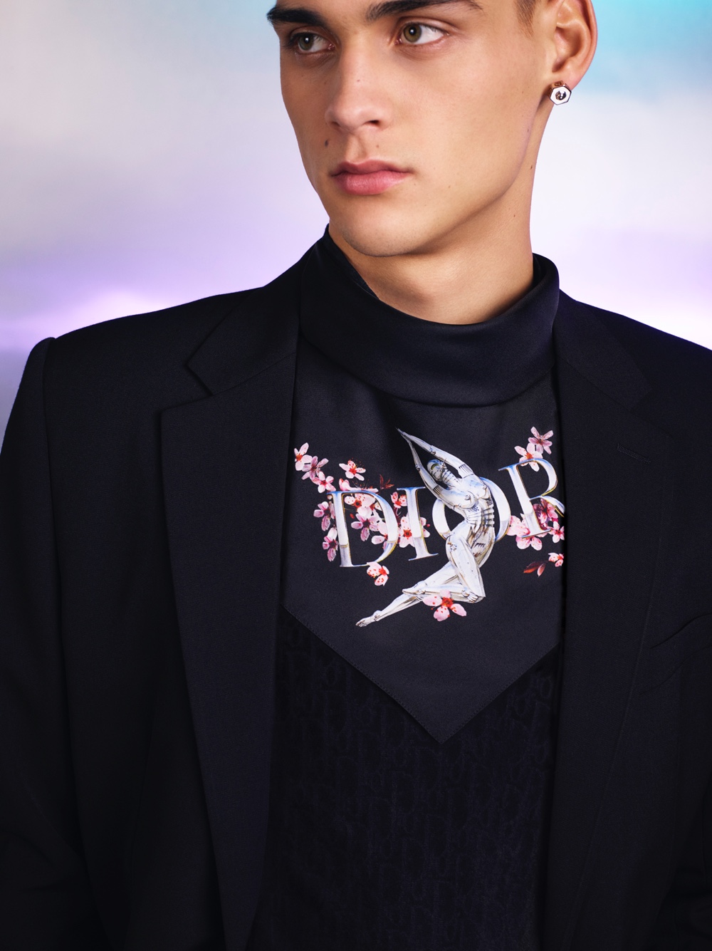 Dior Sorayama Oblique Dinosaur Button Up Shirt  Savonches